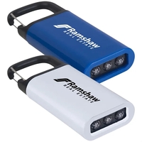 Quick release, pull-apart flashlight that lights up brightly with three...