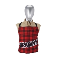 24 2/5"W x 31 1/2"H imported, dye-sublimated apron that's available in......