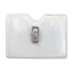 Orange Peel Textured Clip-On Vinyl Badge Holder, 3.5" x 2.3"