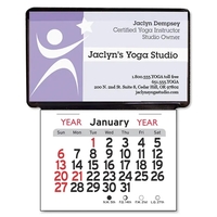 4.5"H x 3.75"W black vinyl business card holder with calendar and... from ASI...