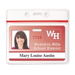Horizontal Large Resealable Vinyl Badge Holder 3.63" x 2.75"