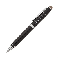 Twist action ballpoint pen with aluminum construction, chrome accents, twist...