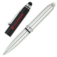 3-in-1 cap-off ballpoint pen with colored cap, chrome barrel and trims,......