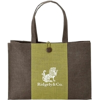 5" x 11.75" x 16.75" natural jute tote; includes 5" gusset,... from ASI 67866...