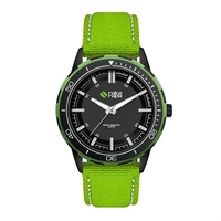 Men's and women's watch featuring a 43.5mm matte black metal case... from ASI...