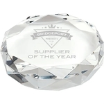 Rimini Gem Cut Crystal Paperweight