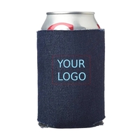 Denim Blue Collapsible Foam Can Cooler, 16 oz.