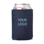 Denim Blue Collapsible Foam Can Cooler, 16 oz.