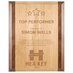 7"x9" Genuine Red Alder & Walnut Plaque