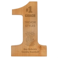 8 1/4" x 12 1/2" Alder #1 Plaque