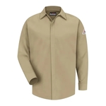 Bulwark Men's Concealed-Gripper Pocketless Work Shirt