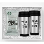 Starbucks Coffee Gift Set with Custom Logo Travel Mugs