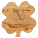 9 3/4" x 10 1/4" Alder Clover Plaque