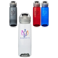 26 oz. recycled sports plastic bottle with wide mouth opening and... from ASI...