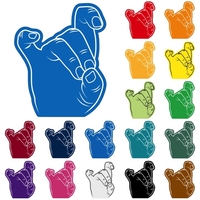 Open cell foam hand shape cheering novelty with stock outline design.... from...