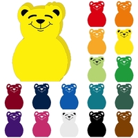 Foam teddy bear waver mitt, 15.75" x 11.5" with a slit... from ASI 54886...