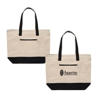Large zippered 12 oz. cotton canvas tote bag plus 1 color... from ASI 37218...