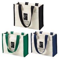 Large 14 oz. cotton canvas tote bag plus 1 color heat... from ASI 37218...