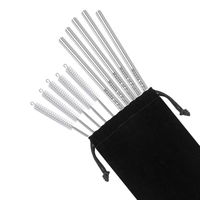5 pack of reusable straws made of stainless steel with pipe... from ASI 57655...