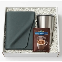 Cozy Cocoa & Tumbler Gift Set with Fleece Blanket