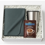 Cozy Cocoa & Tumbler Gift Set with Fleece Blanket