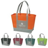 Two-tone nautical tote bag made of 80 GSM non-woven polypropylene plus......