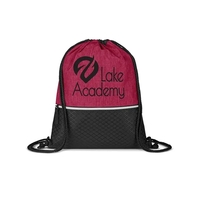 Crosshatch Heather Drawstring Backpack