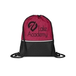 Crosshatch Heather Drawstring Backpack