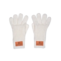 Leeman™ 100% acrylic rib knit gloves with PU leatherette patch.... from ASI...