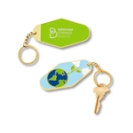 Earth Day Globe Metal Keychain