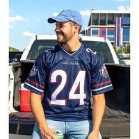 Premium football jersey tackle twill decoration, perfect for beverage brand...