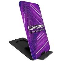 This dual coil wireless charger takes a new angle to branding,... from ASI...