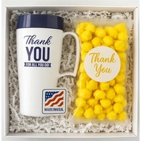 Thank You Tumbler & Popcorn Gift Set: Made in USA