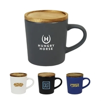 16 oz. Ceramic Mug with Wooden Lid... from ASI 31517 Admart Products