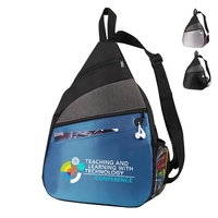 12.5" x 17.5" x 5.5" polyester sling style backpack with mesh... from ASI...