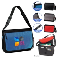 15" x 12" x 4.5" messenger bag style computer tote with... from ASI 37980...