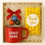 Mug Gift Set with Lindt Truffles & Thank You Popcorn