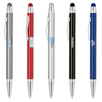 Aluminum twist action stylus pen with shiny silver accents.... from ASI 68190...