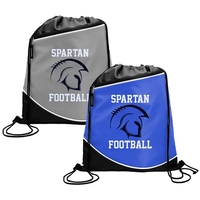 210D Polyester drawstring backpack with front zipper pocket plus 1 color......