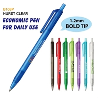 Vividly colored, translucent barrel retractable ballpoint featuring BOLD...