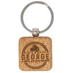 Square Wood Keychains