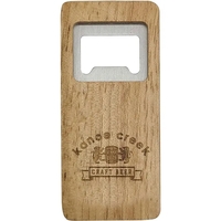 Rectangular bottle opener made from bamboo and metal.... from ASI 61966 HPG /...