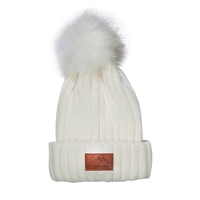 Leeman Knit Beanie With Fur PomPom