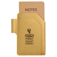 Recycled lined paper notebook with PU cover and built-in pen loop.... from...
