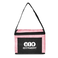 Denim Pattern Non-Woven 6-Pack Lunch Cooler Bag