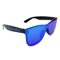 Rimless-style reflective polycarbonate sunglasses with UV400 protection and...