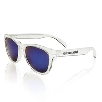 Polycarbonate, adult-sized sunglasses with colored, mirrored lenses featuring...