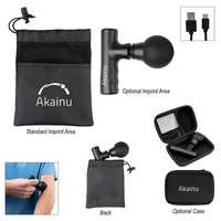 Handheld massage gun with pouch.... from ASI 61125 Hit Promotional Products /...