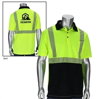 Class 2 Polo Shirt with Black Bottom Front