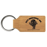 2 3/4" x 1 1/4" x 3/16" rectangular bamboo-look rectangular keychain... from...